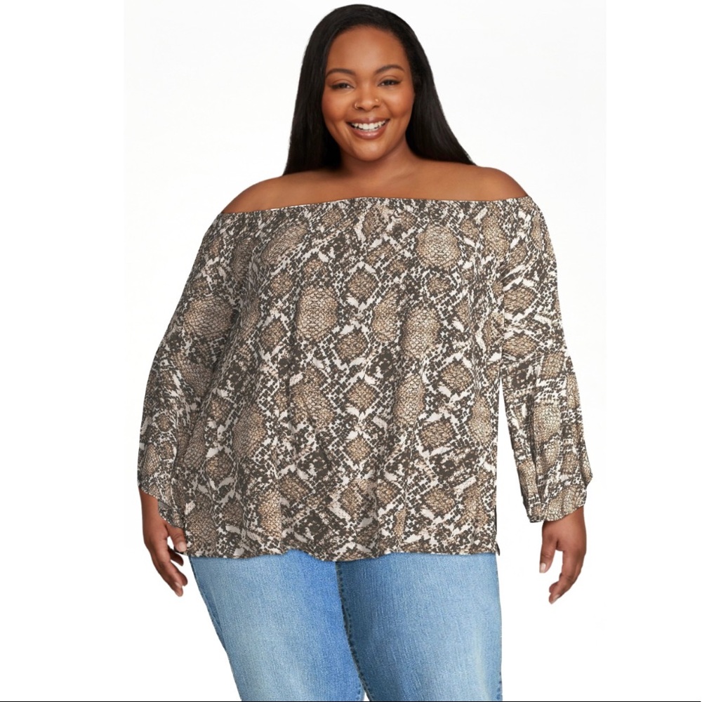 Scoop NYC Plus Size Printed Top